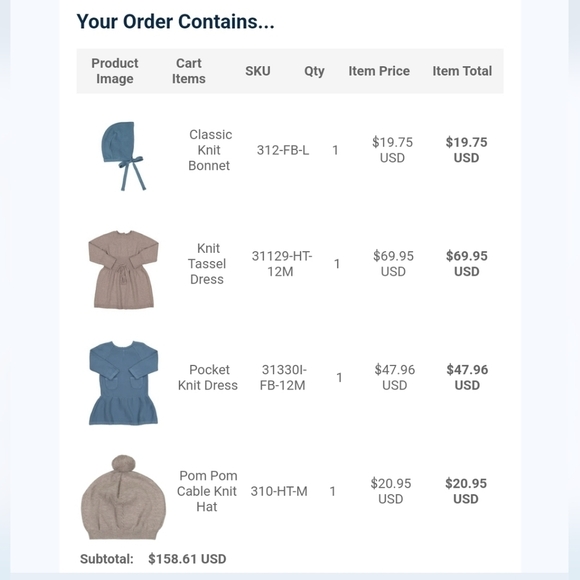 NWT Feltman Brothers Knit Dress & Matching Hat ~ sz 12 mo - Picture 7 of 7